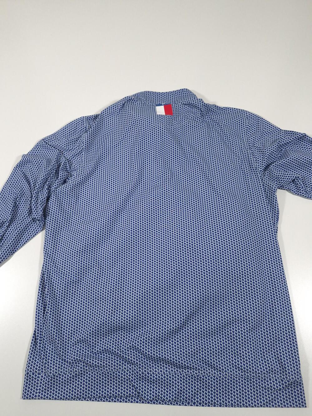Rhoback Pullover Mens Performance 1/4 Zip Pullover Dont Mess Texas AOP Blue Sz L - Picture 4 of 10